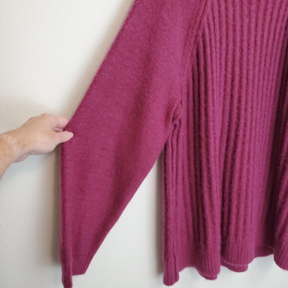 Free People Big City Turtleneck in Mulberry Garnet - Picture 4 of 8